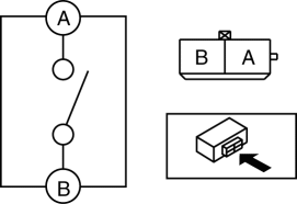 Mazda 2. KEY REMINDER SWITCH INSPECTION