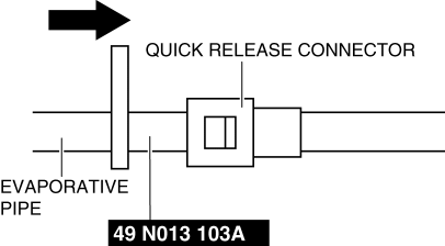 Mazda 2. QUICK RELEASE CONNECTOR REMOVAL/INSTALLATION