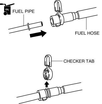 Mazda 2. QUICK RELEASE CONNECTOR REMOVAL/INSTALLATION