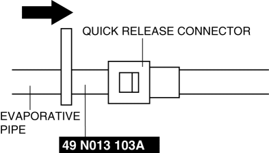 Mazda 2. QUICK RELEASE CONNECTOR (EMISSION SYSTEM) REMOVAL/INSTALLATION