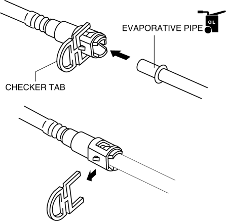 Mazda 2. QUICK RELEASE CONNECTOR (EMISSION SYSTEM) REMOVAL/INSTALLATION