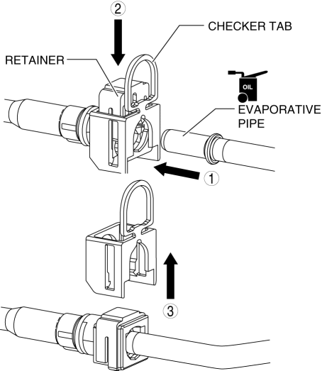 Mazda 2. QUICK RELEASE CONNECTOR (EMISSION SYSTEM) REMOVAL/INSTALLATION