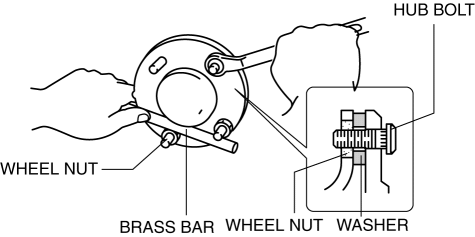 Mazda 2. REAR WHEEL HUB BOLT REPLACEMENT