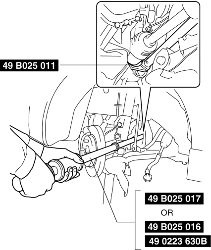 Mazda 2. DRIVE SHAFT REMOVAL/INSTALLATION