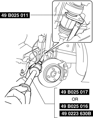 Mazda 2. DRIVE SHAFT REMOVAL/INSTALLATION