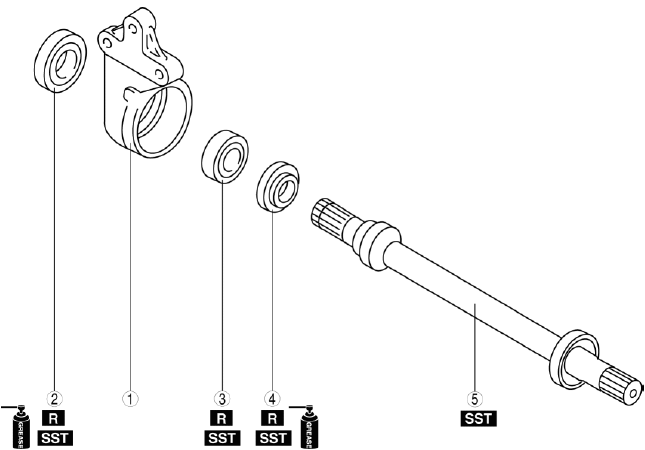 Mazda 2. JOINT SHAFT ASSEMBLY