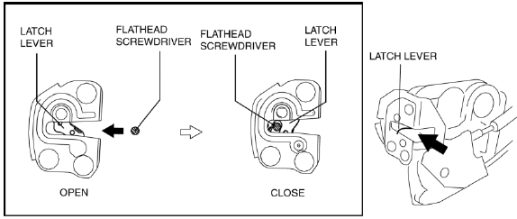 Mazda 2. REAR DOOR LATCH SWITCH INSPECTION