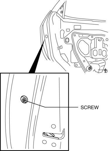 Mazda 2. REAR OUTER HANDLE REMOVAL/INSTALLATION