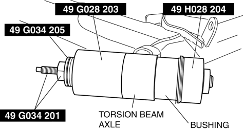 Mazda 2. TORSION BEAM AXLE REMOVAL/INSTALLATION