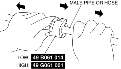 Mazda 2. REFRIGERANT LINE REMOVAL/INSTALLATION