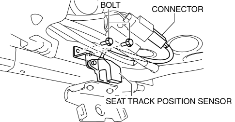 Mazda 2. SEAT TRACK POSITION SENSOR REMOVAL/INSTALLATION