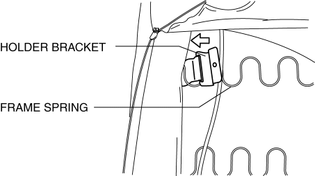 Mazda 2. FRONT SEAT BACK TRIM REMOVAL/INSTALLATION