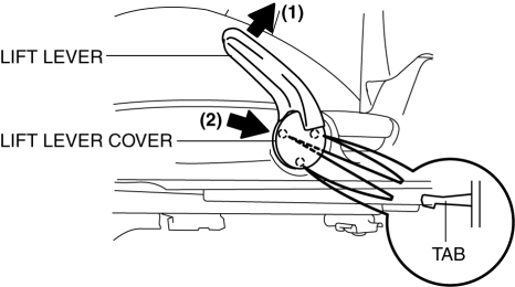 Mazda 2. FRONT SEAT SIDE COVER REMOVAL/INSTALLATION