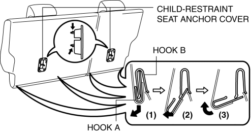 Mazda 2. REAR SEAT BACK FRAME REMOVAL/INSTALLATION