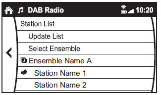 Example of use (Update station list and listen to DAB radio)
